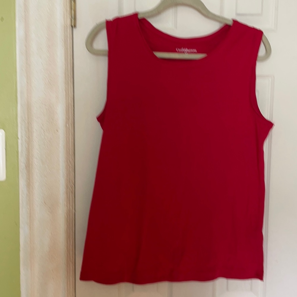 Croft Barrow Red Tank Top XL made in Haiti NWOT (c)